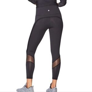 Lululemon Fresh In Mesh Tight (25") Black 9/17 Full On Luon Active Run Women's 6